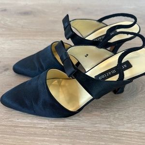 Ann Marino black satin shoes